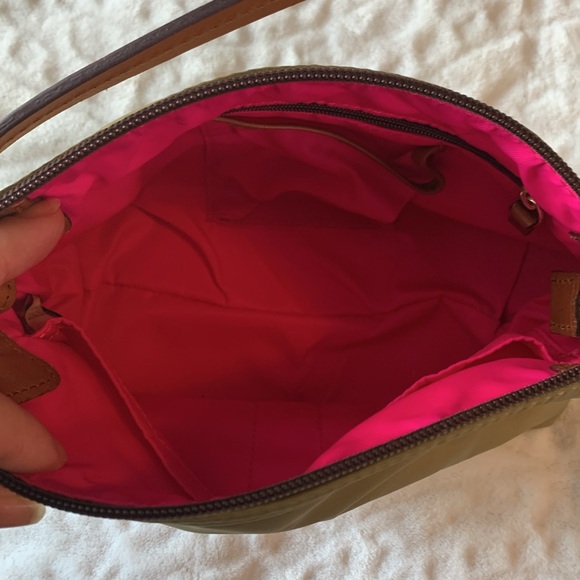 NWOT Dooney and Bourke Mini Nylon Pouchette Bag Khaki - Picture 8 of 11